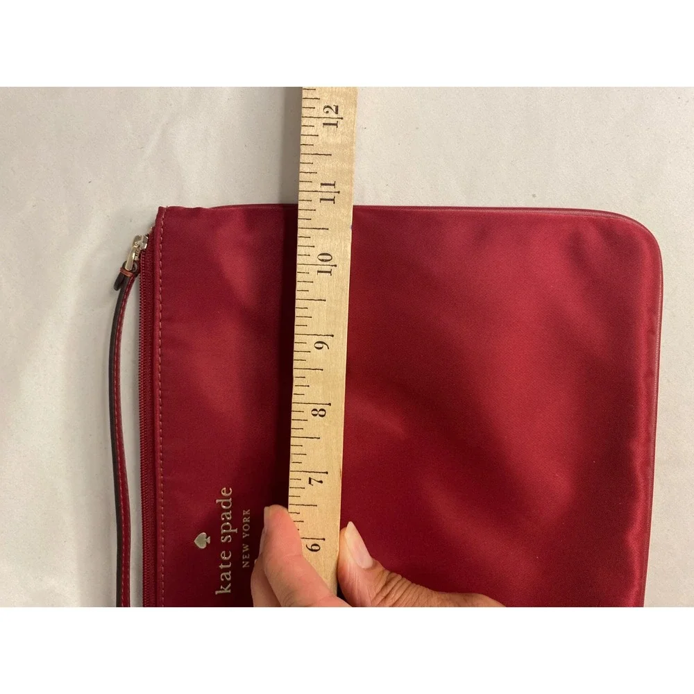 Kate Spade Chelsea Large Tote Bag Red Nylon Shoulder Bag with Pouch
